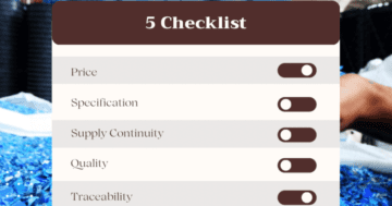 checklist เลือกซื้อ เม็ดพลาสติกรีไซเคิล