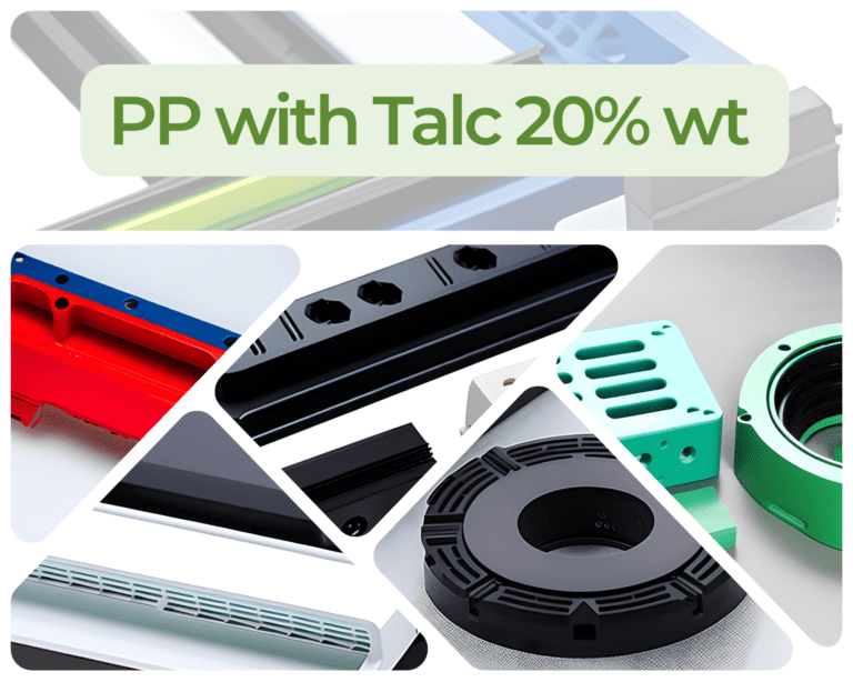 เม็ดพลาสติกรีไซเคิล PCR PP เกรดผสม Talcum 20%