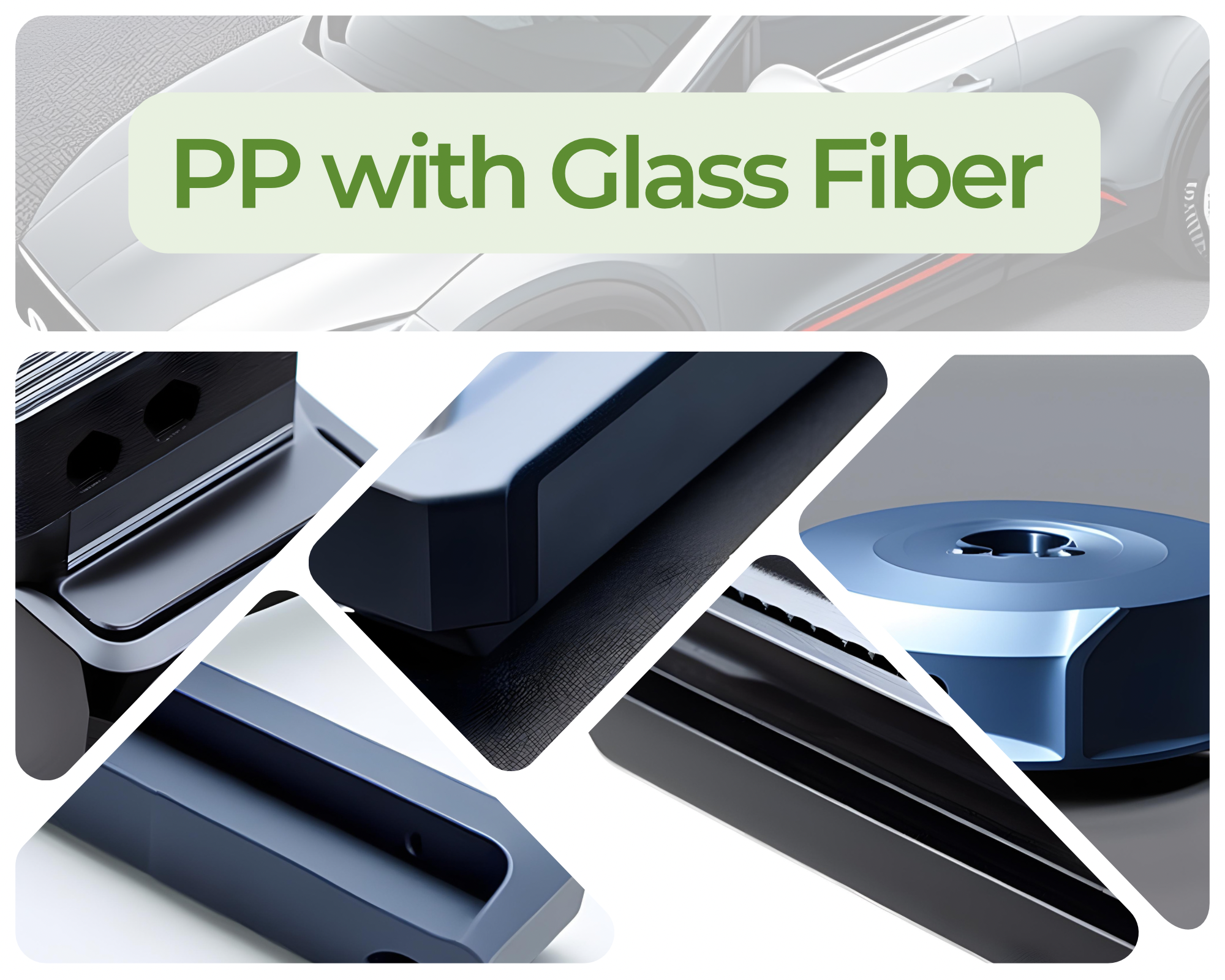 เม็ดพลาสติกรีไซเคิล PCR PP เกรดผสม Glass Fiber